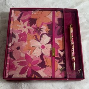 Papyrus floral hot pink journal and matching pen set